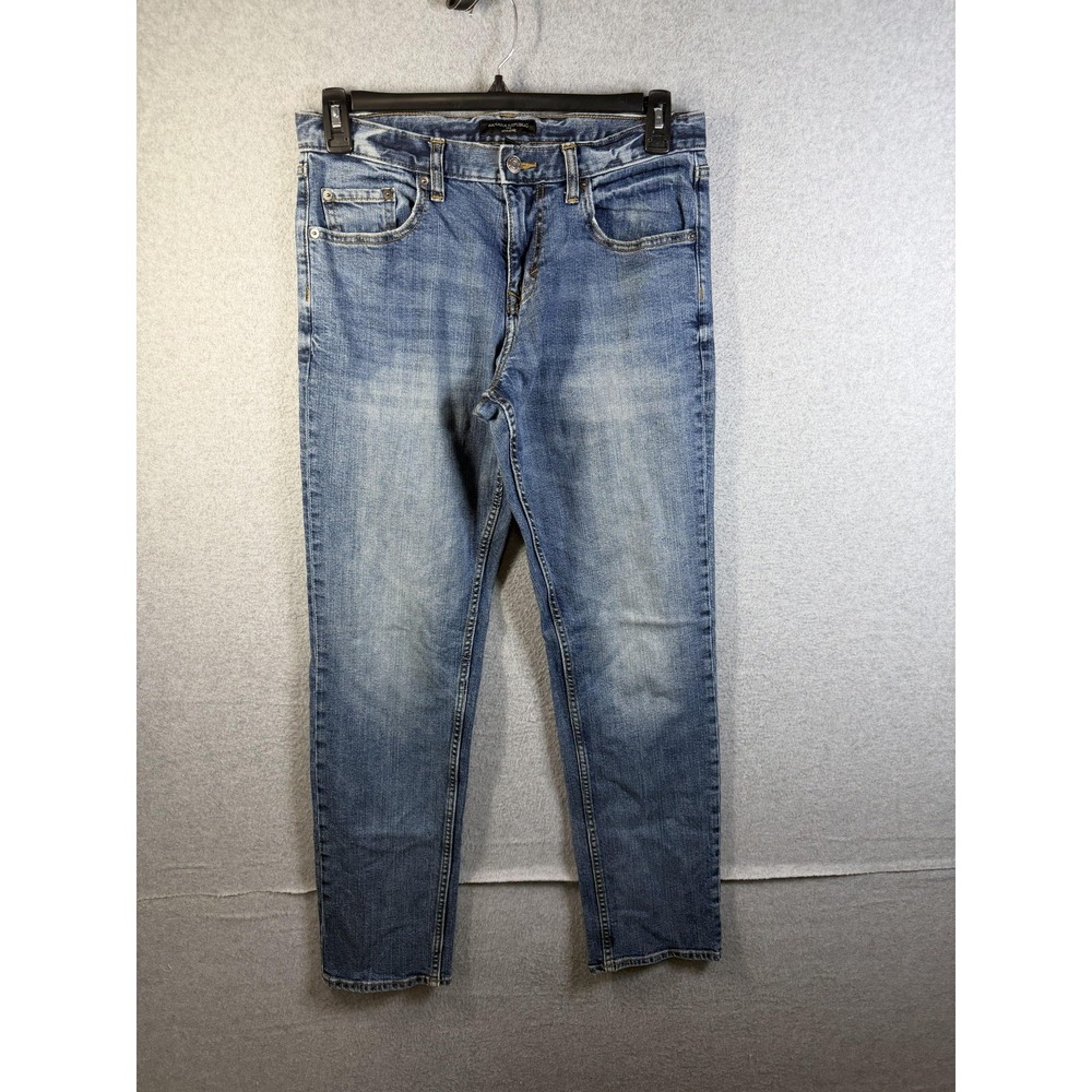 Banana Republic Jeans Mens 32x34 Blue Athletic Straight Stretch Medium Wash